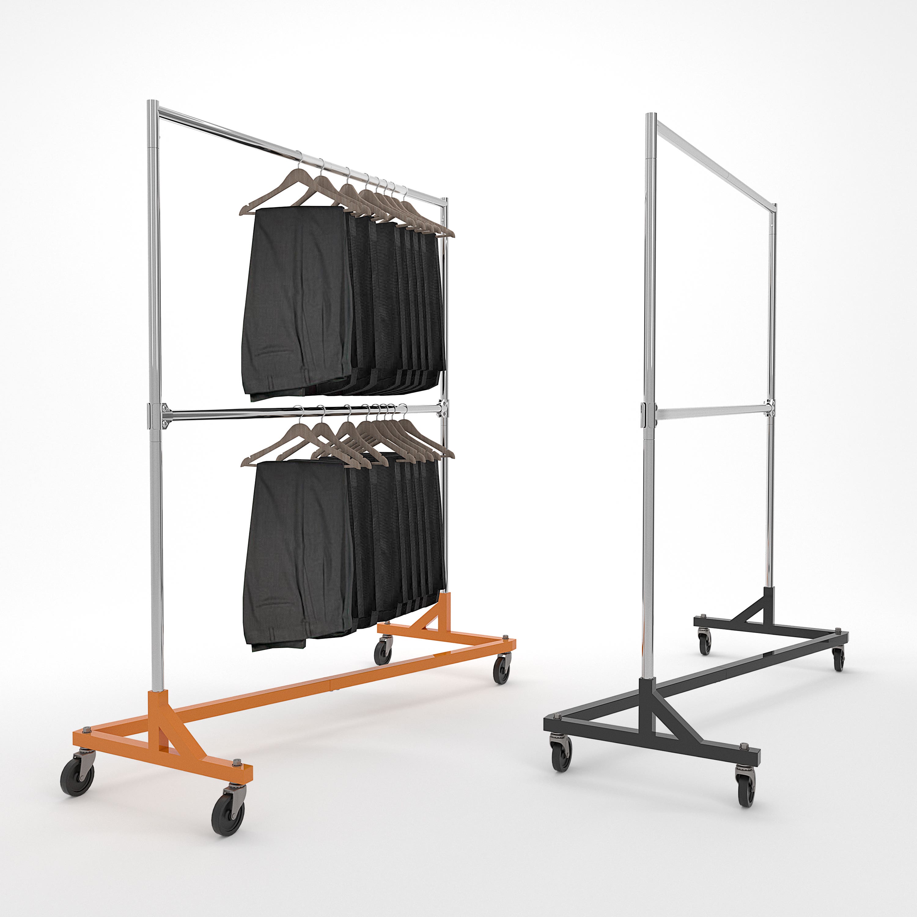 Economy Z Rack with Black Base Includes Add On Bar November 2024 Econoco