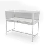 48" Wide Deluxe Glass Showcase Display Cabinet - Gloss White Finish