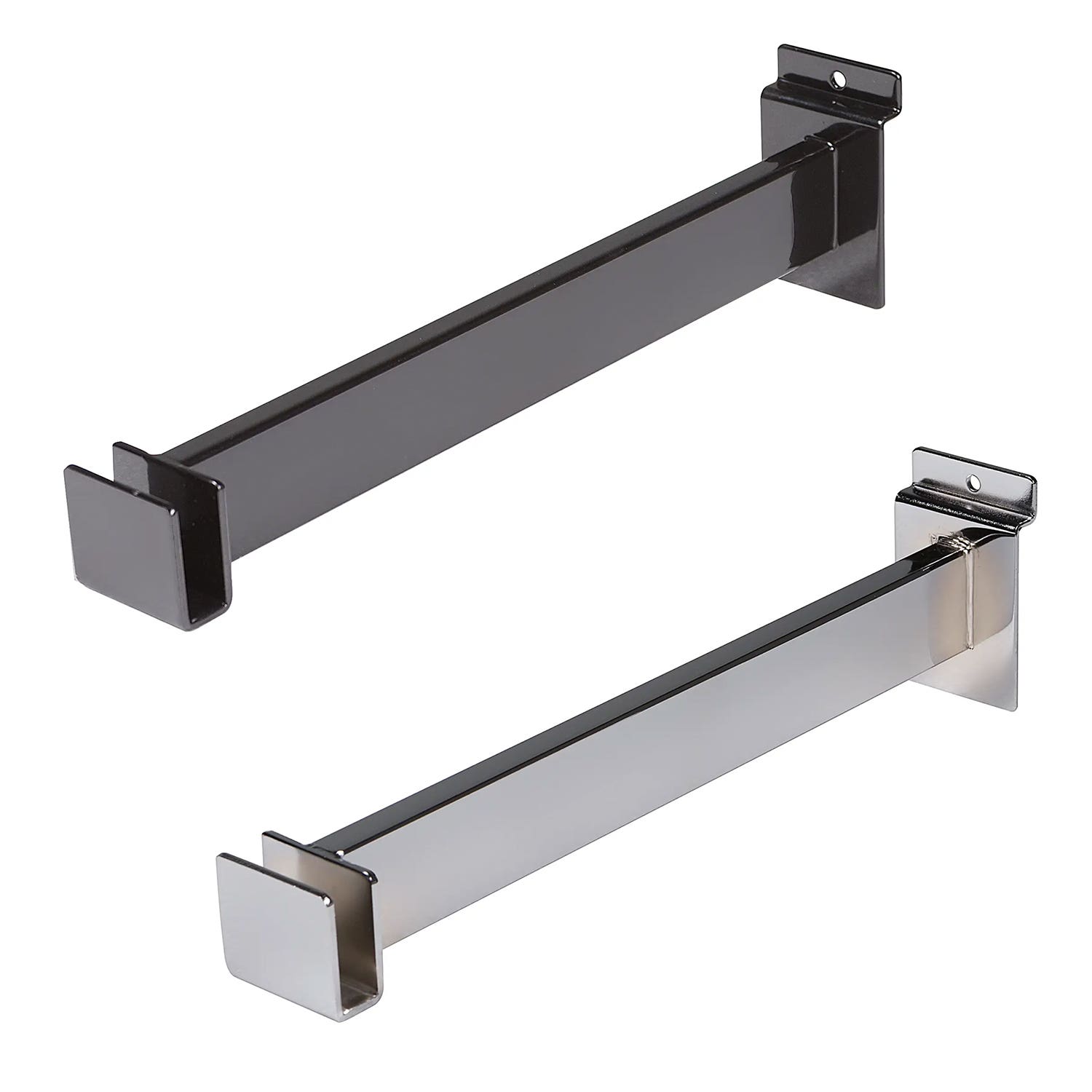 5 Slatwall 12" Shelf Brackets Black Lip Retail Shelving Display Bracket Support 
