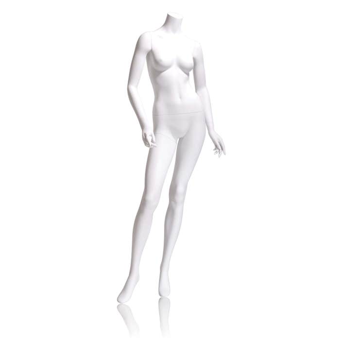 Female Mannequin - Headless, Arms Slightly Bent, Turned at Waist, Right Leg  Forward
