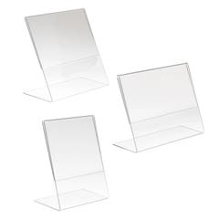 Acrylic Slantback Sign Holders for Counter Tops