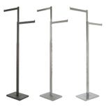 2-Way Garment Rack with Straight Arms - Rectangular Tubing Uprights