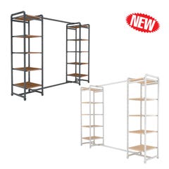 Pipeline Double Etagere with Hang Bar