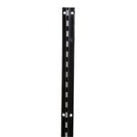 Heavy Weight Recessed Slotted Standards for 3/4" Slatwall - 1" Slots on 2" Center - Imperial Line - Black